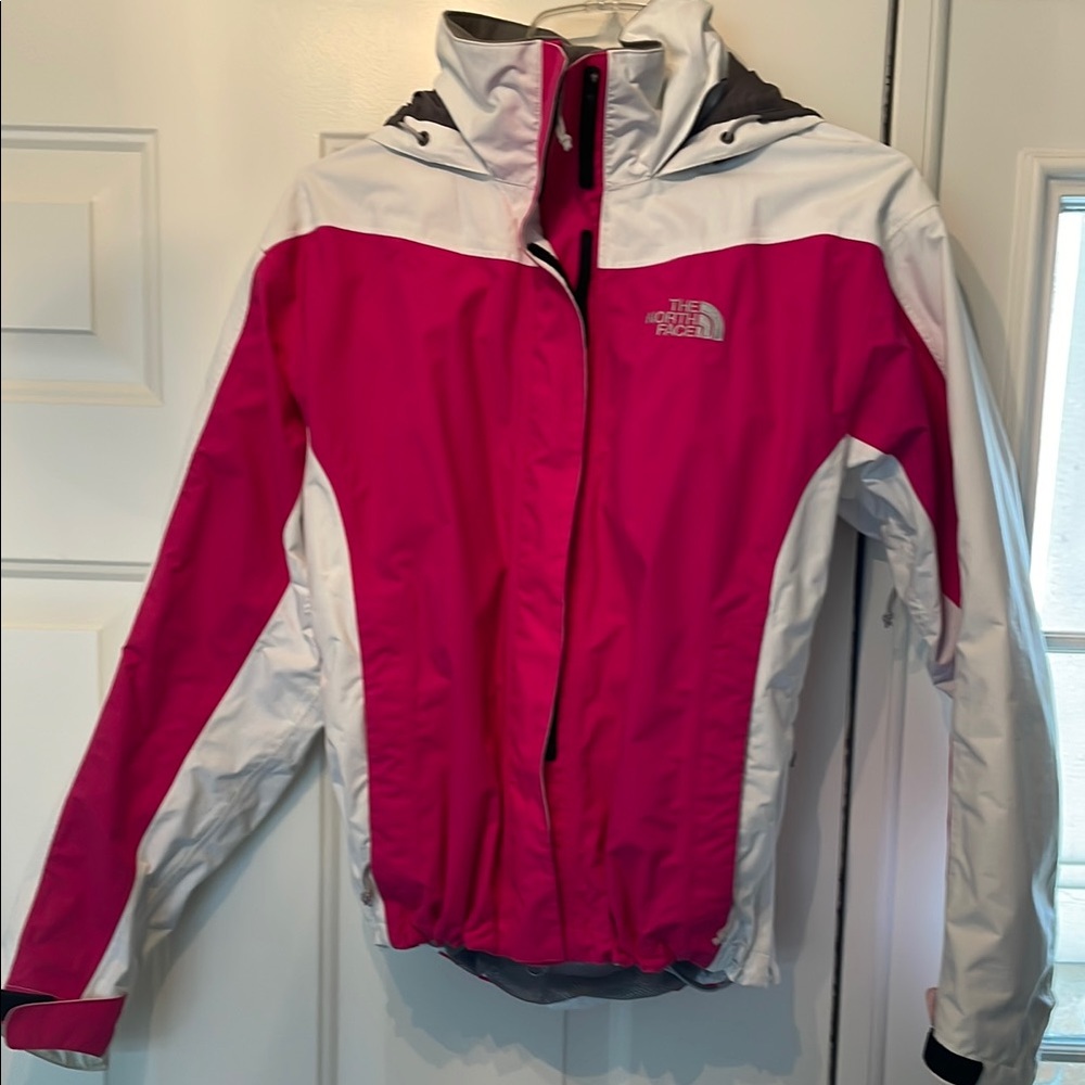 The North Face Pink and White Jacket